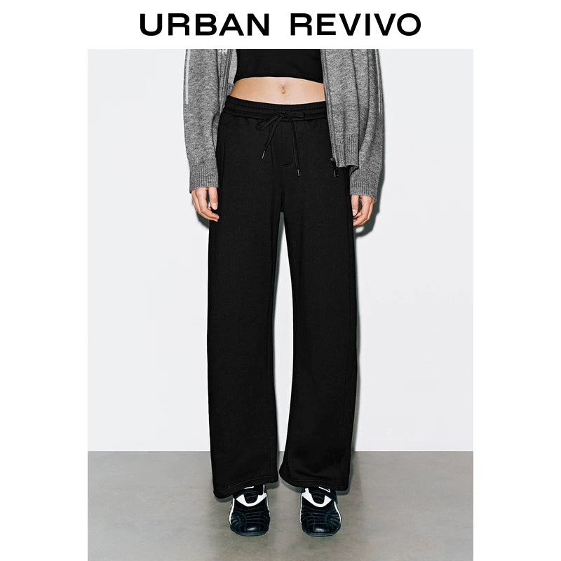 Urban Revivo High Waist Drawstring Scimitar Pants
