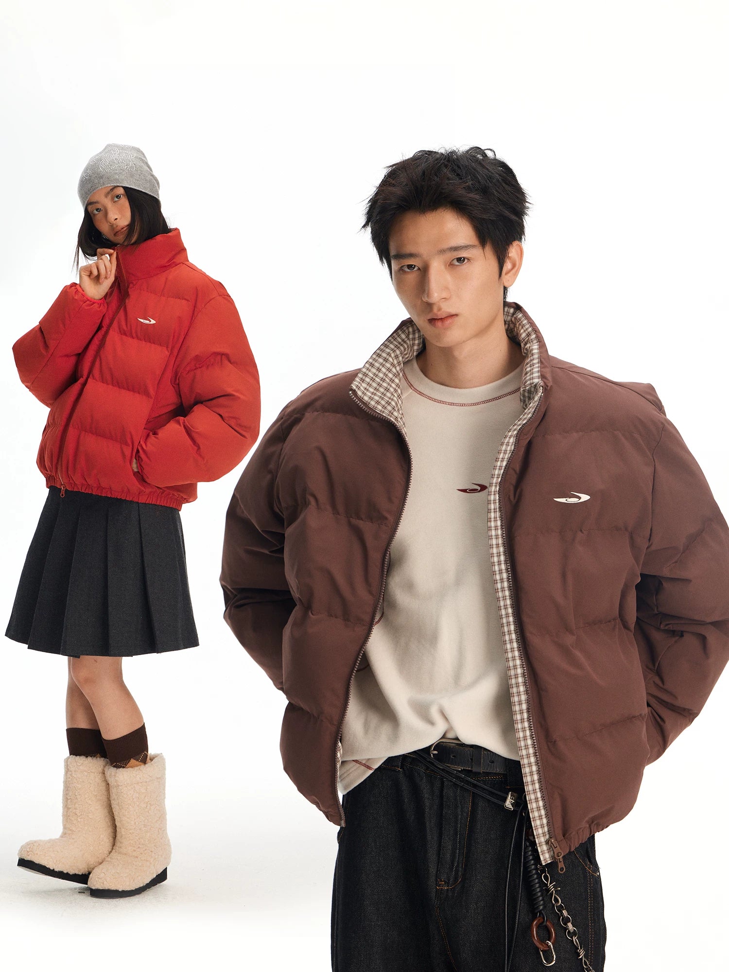 Mr. Jiangnan NewJNXS Christmas Plaid Patchwork Padded Jacket