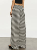 Anna Aneae Striped Lazy Loose Casual Straight Pants