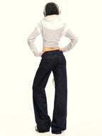 KPSR Contrasting Color Loose and Thin Drape Jeans