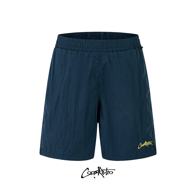 CoosRetro Embroidered Casual Loose Shorts