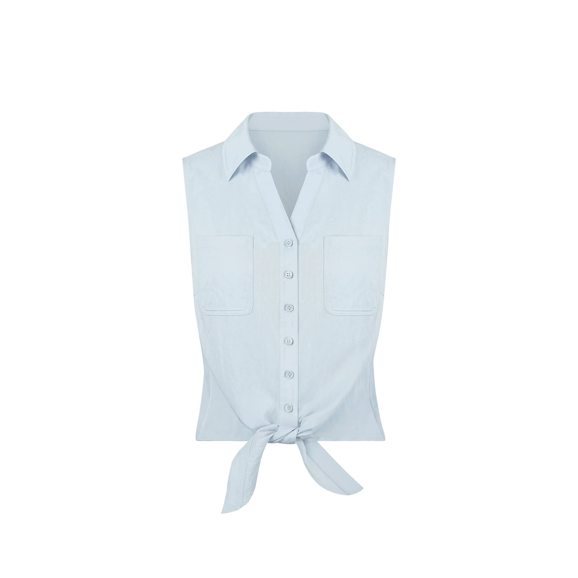 Jim Kennet Vintage Tie Sleeveless Short Shirt