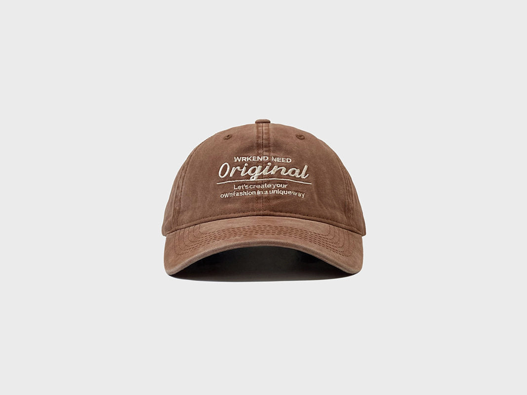 SONDER SHOP Washed Old Letter Baseball Cap