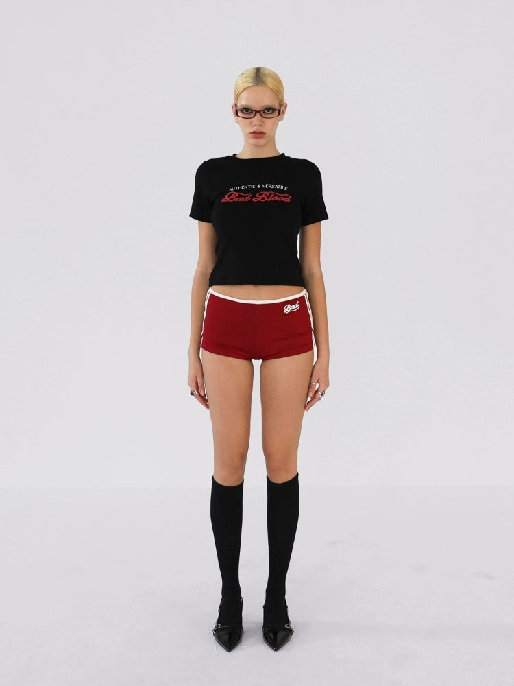 BADBLOOD Retro Print Slim Short Sleeve Tee