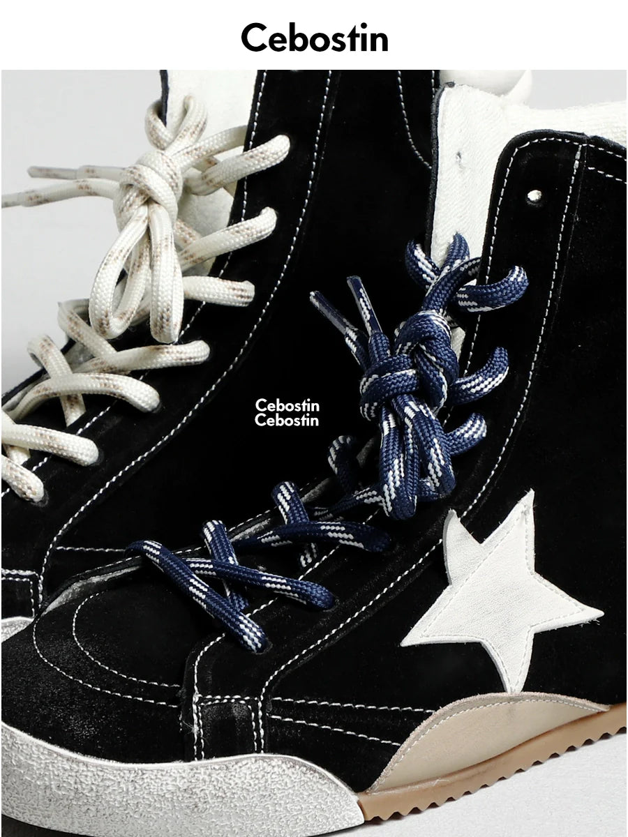 Cebostin Casual Retro High-top Sneakers