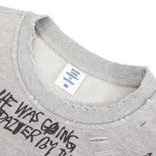 Lanhai Men’s Vintage Washed Loose Crewneck Sweatshirt