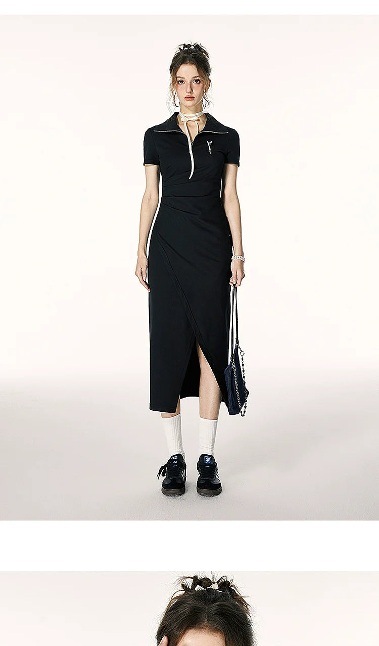 Imone Pumped Lapel Temperament Dress