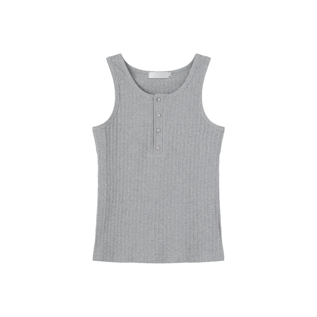 TURNTIDE Simple Crew Neck Vest Sleeveless