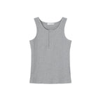TURNTIDE Simple Crew Neck Vest Sleeveless