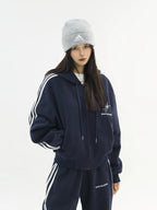 KKBBU Three Stripe Lazy Jacket Sweatshirt Set