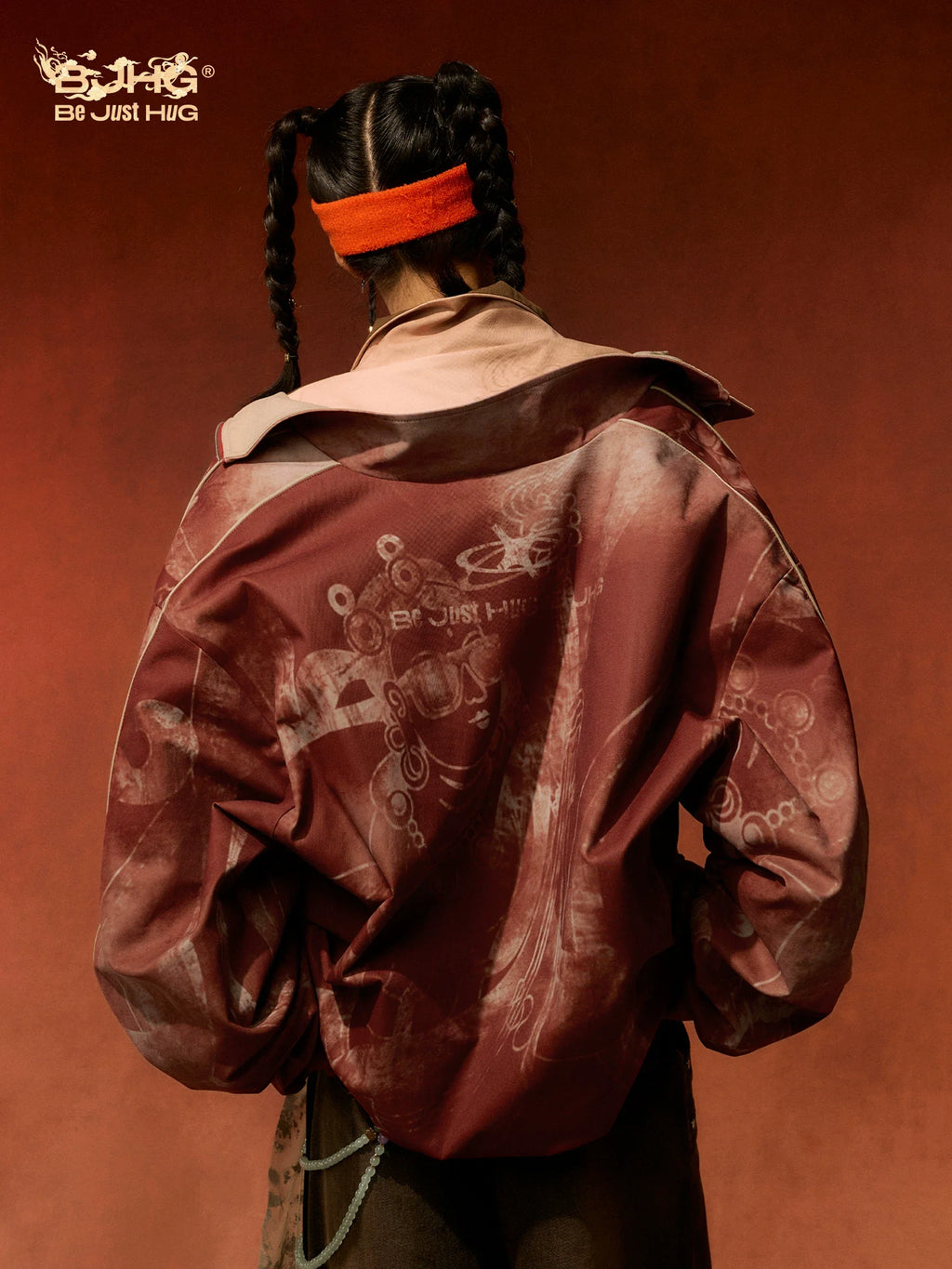 BJHG Contrasting Print Short Jacket