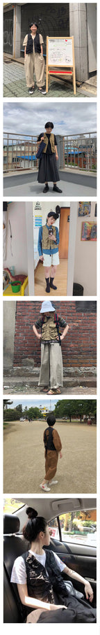 Anniehall Multi-Bag Outdoor Lace-Up Vest