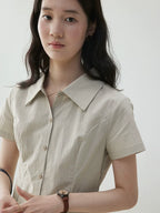 VOOE POLO Neck Slim-fit Short Pleated Dress