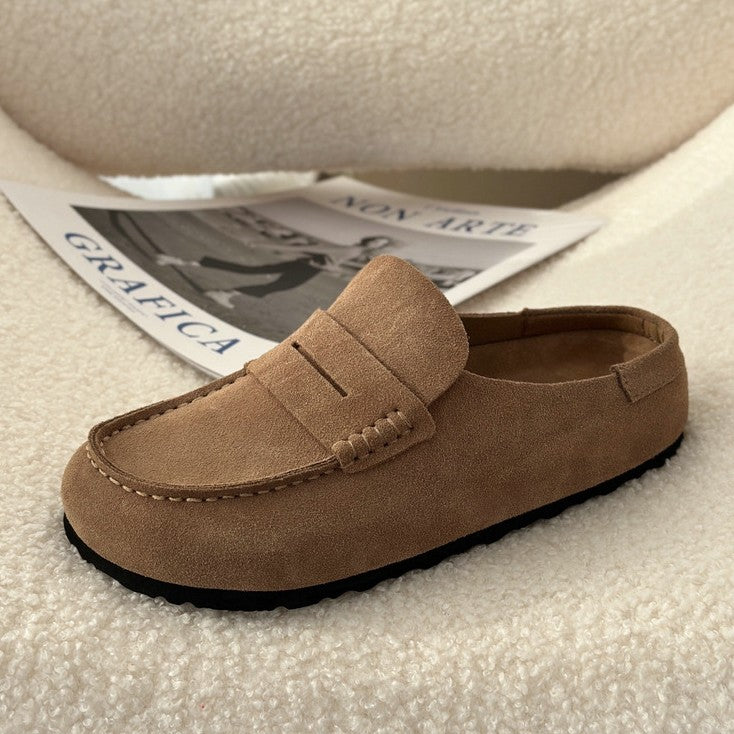 Cowhide Birkenstock Half Slippers