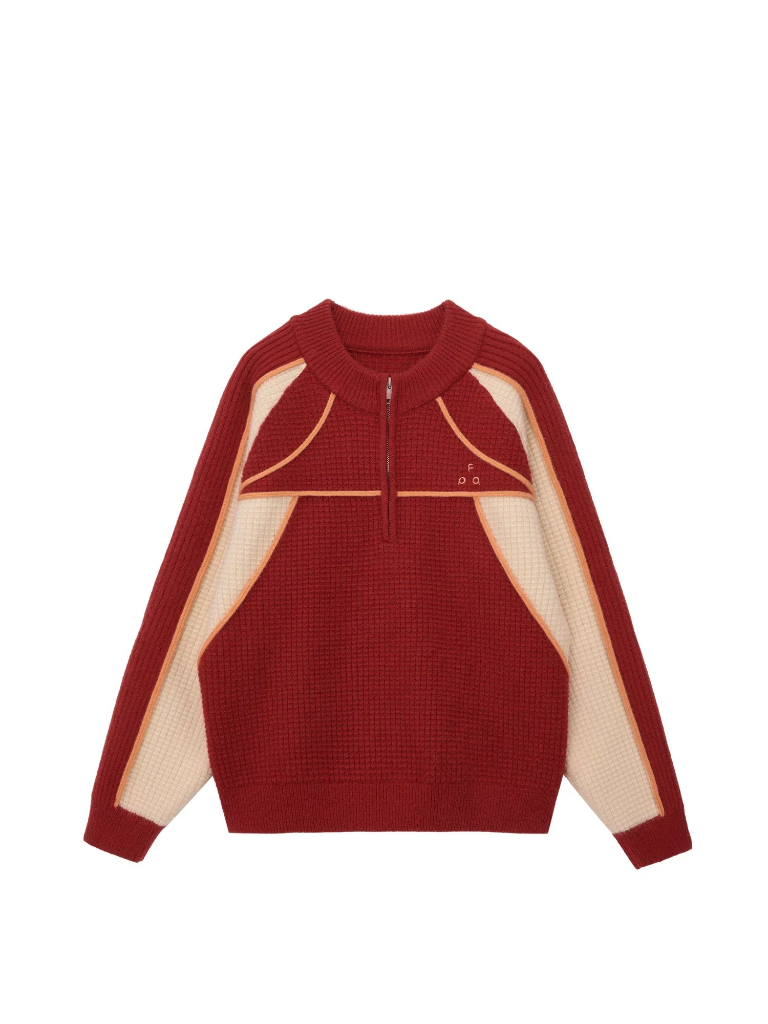 FPA Semi-zipper Sports Outdoor Contrasting Splicing Sweater