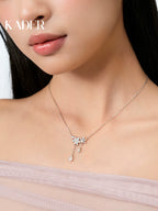 Catiro Aurora Orchid 925 Silver Luminous Clavicle Necklace