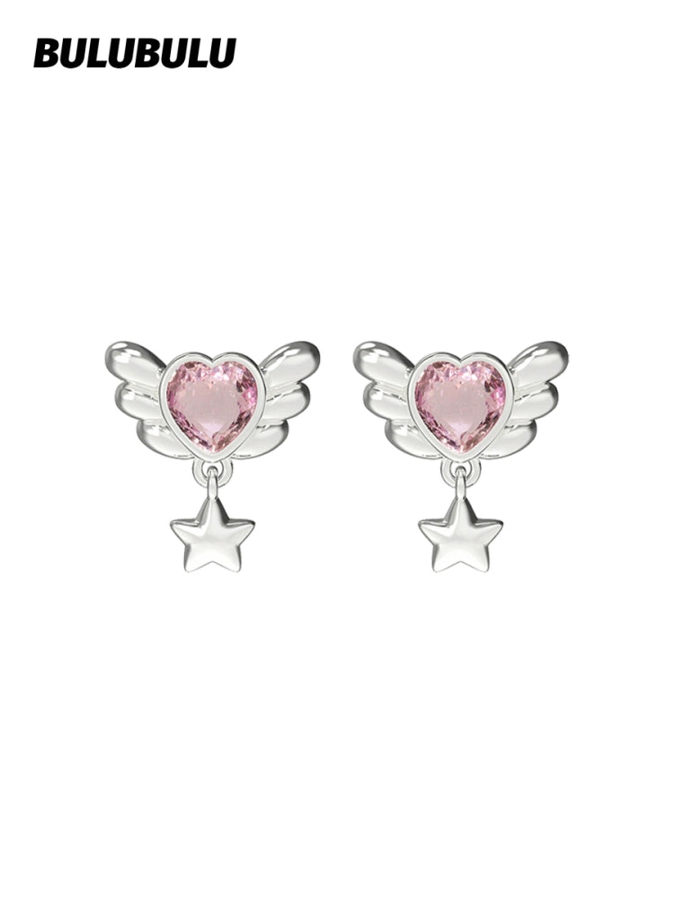 BULUBULU Valentine Heart Guard Pink Earrings
