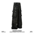 FXK Original Heavy Embroidered Multi Pocket Overalls