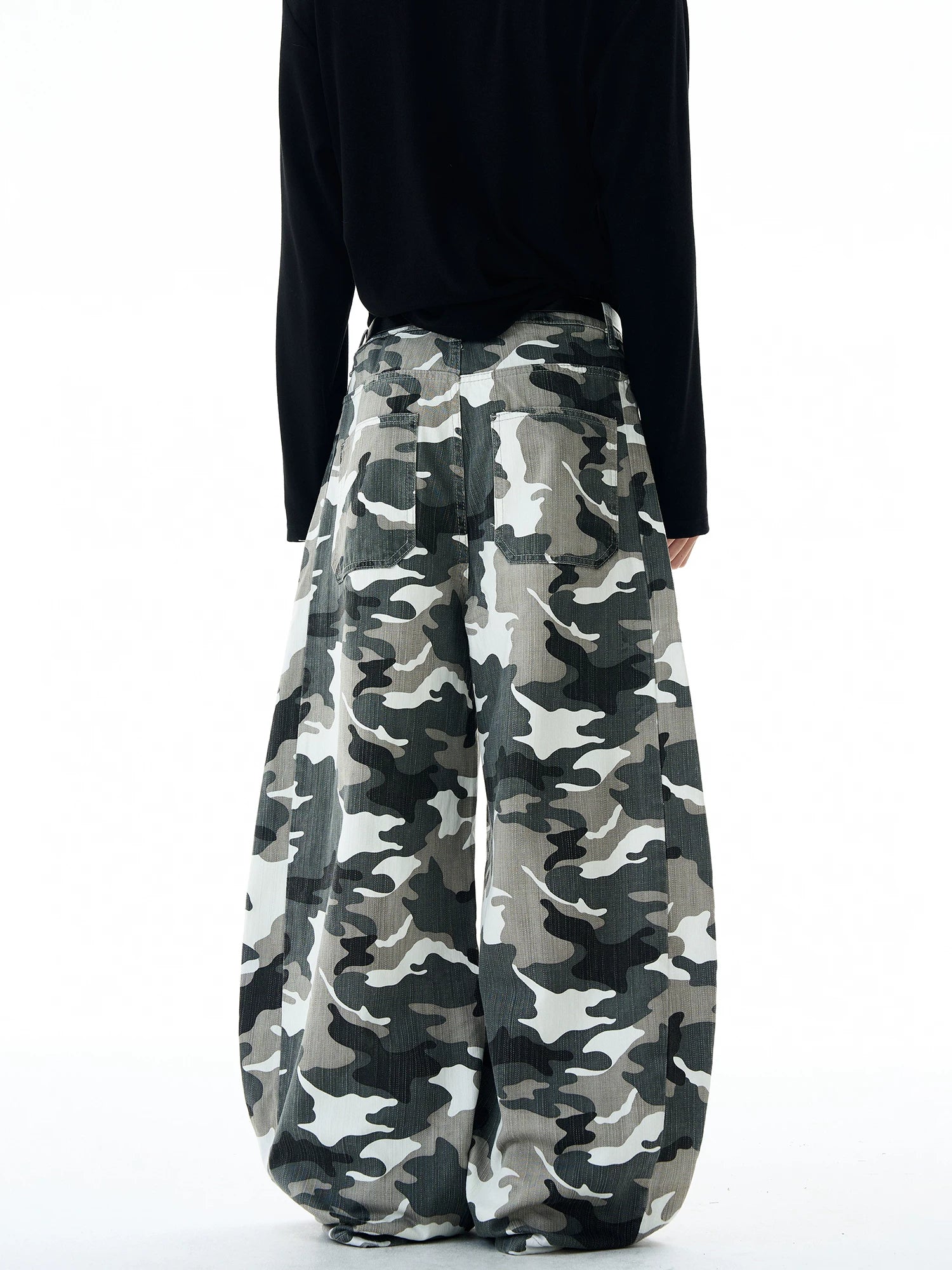 ISIETS Camouflage Wide Leg Overalls