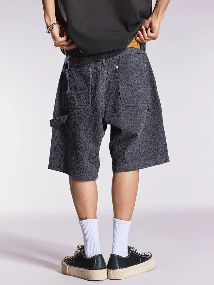 Remedy Loose Straight Leopard Tooling Shorts