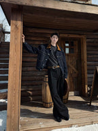 ZOZOFOREST Spliced Collar Premium Denim Jacket