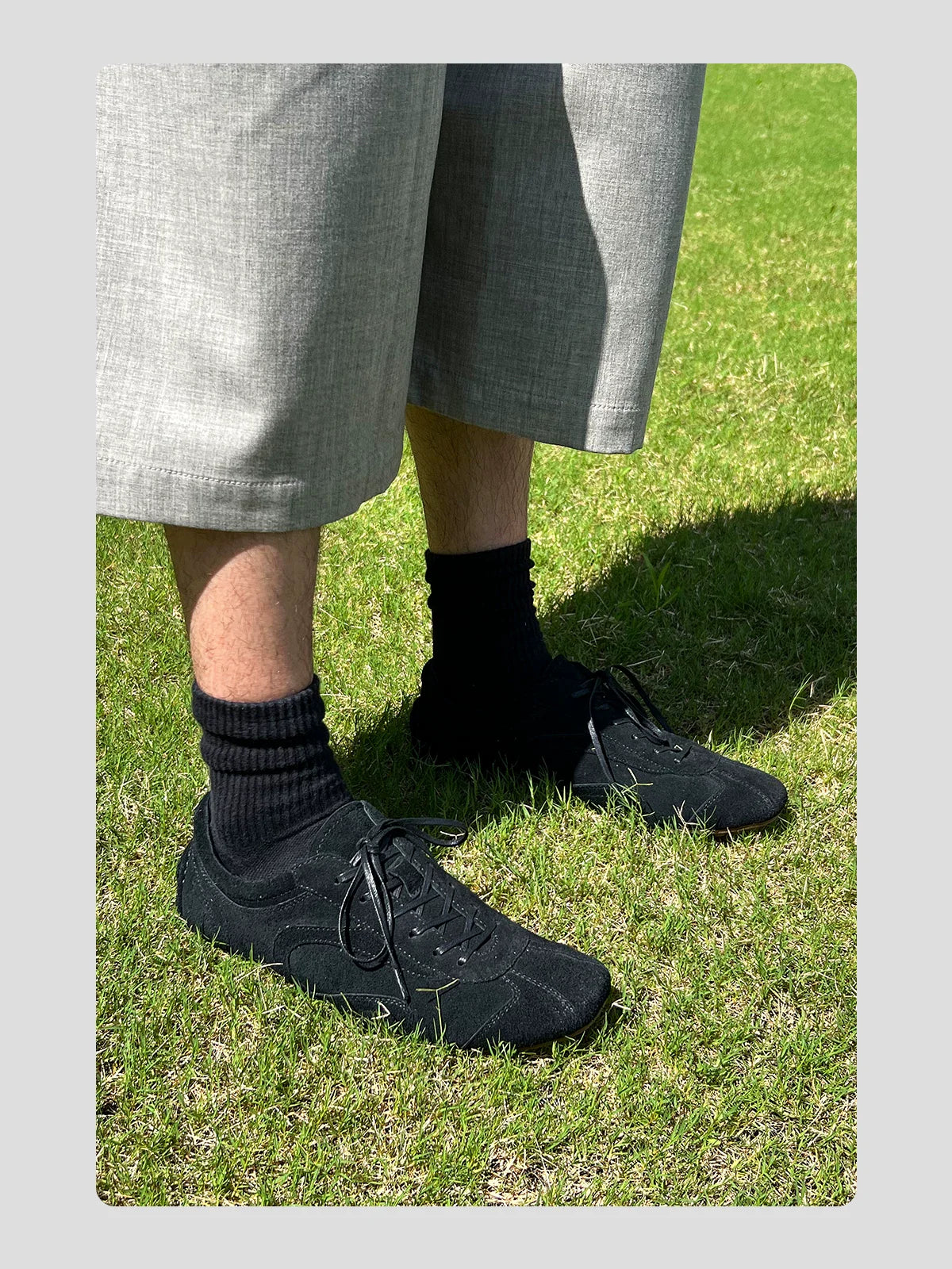 HANQIAORJI High Mercerized Leather Cowhide Training Shoes