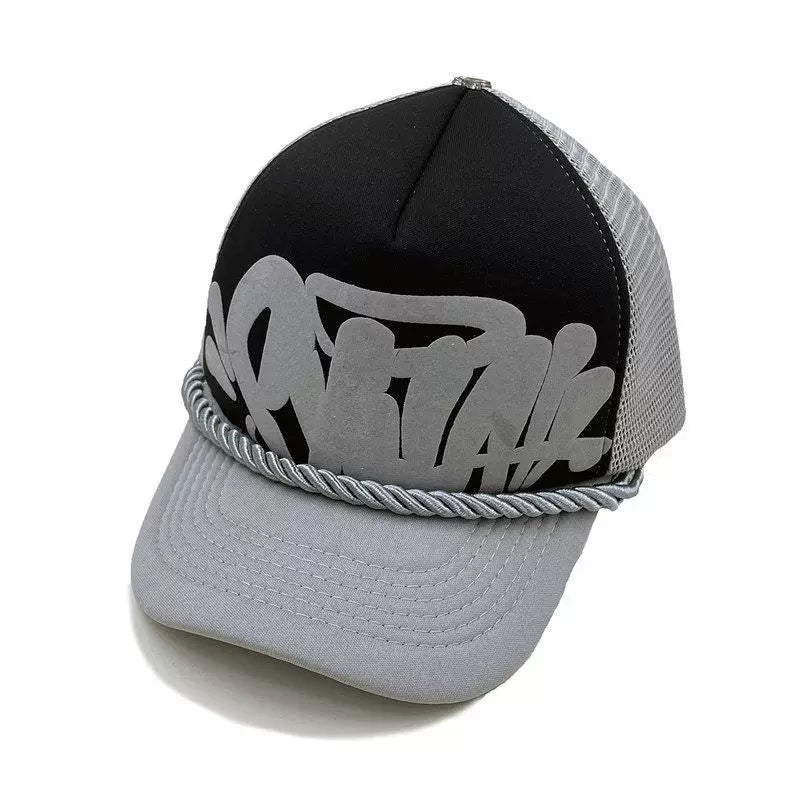 Cross Border Letter Printing Mesh Peak Cap