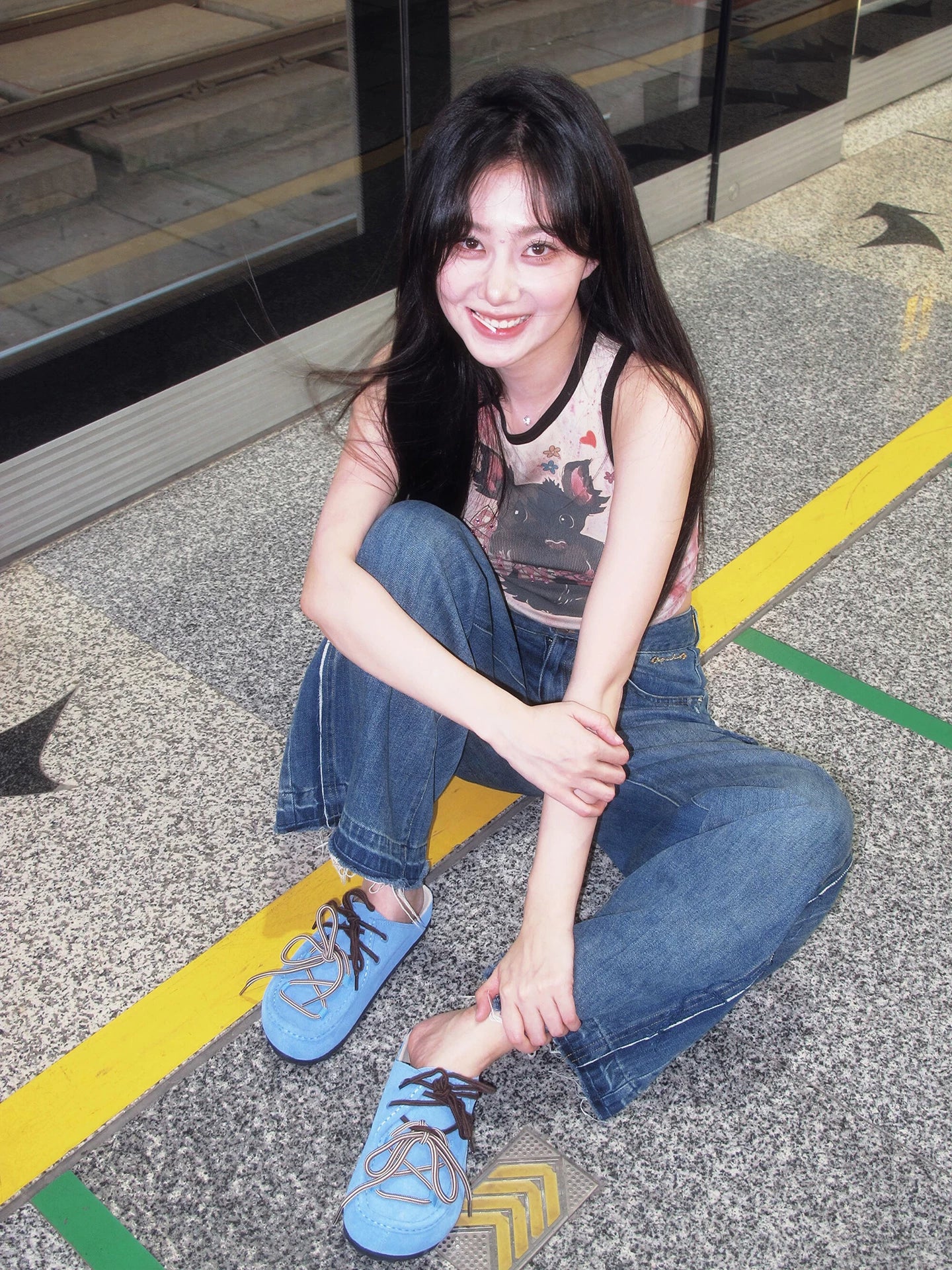 INTAO Xu Yiyang Blue Design Birkenstock Slippers