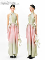 YEDM Gradual Change Tulip Bud Neck Dress