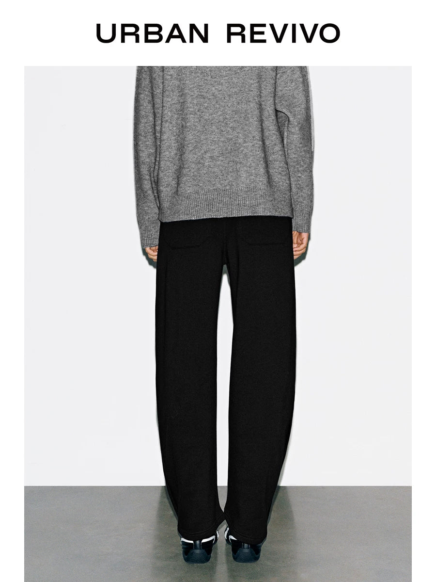 Urban Revivo High Waist Drawstring Scimitar Pants