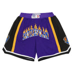 Battles Flame Embroidery Contrasting Basketball Shorts