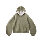 Inflation Contrast Ins Short Hooded Sweater