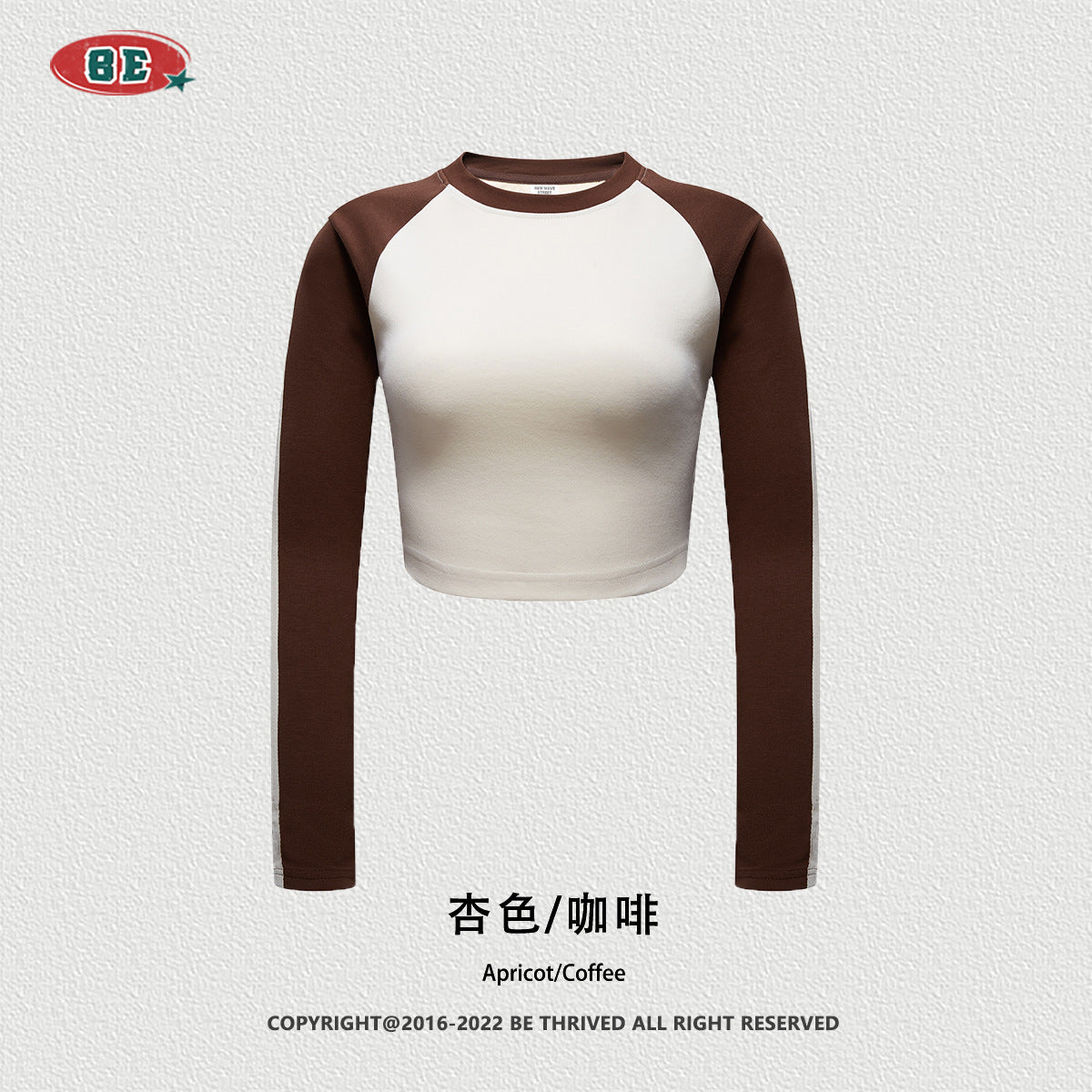 BE Contrast Long/Short Sleeve Crop Tee