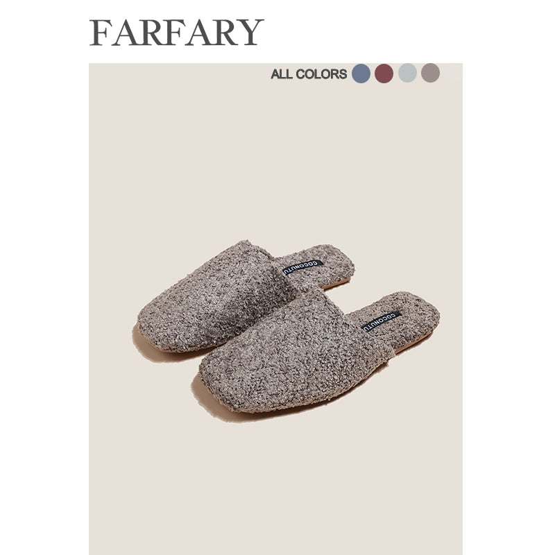 Farfary Retro Velvet Half Slippers