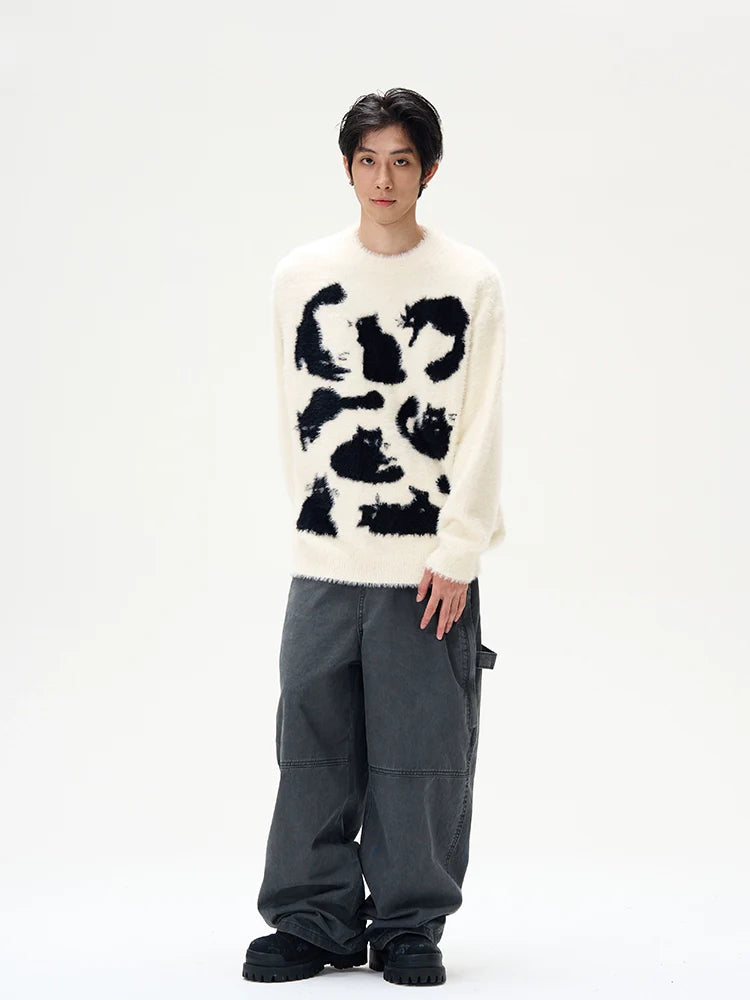 77Fight Cats Fuzzy Sweater