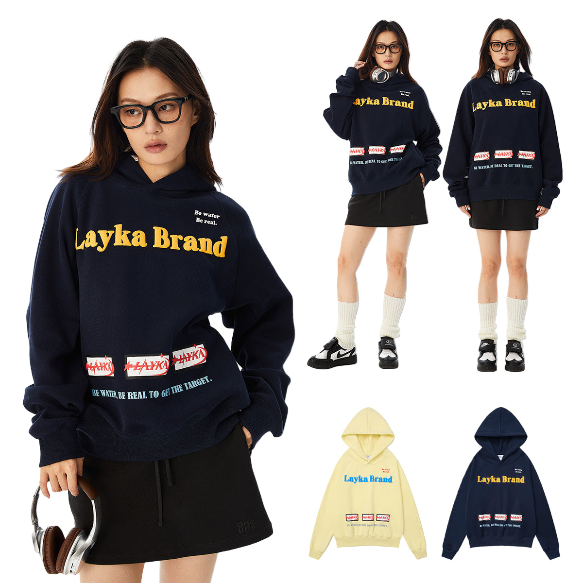 UNBDNS Letter Print Hoodie