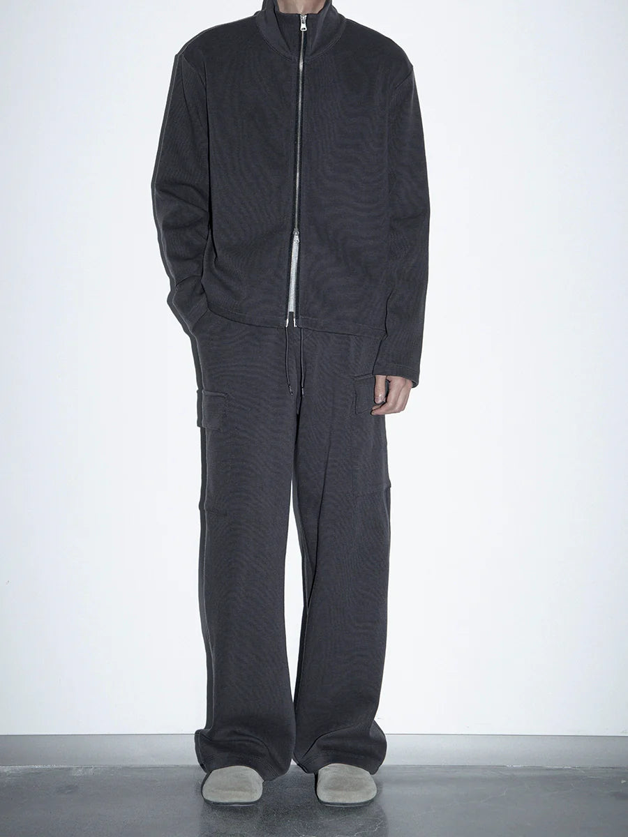 PLUS NO LOGO Casual Jacquard Striped Sweater Jacket