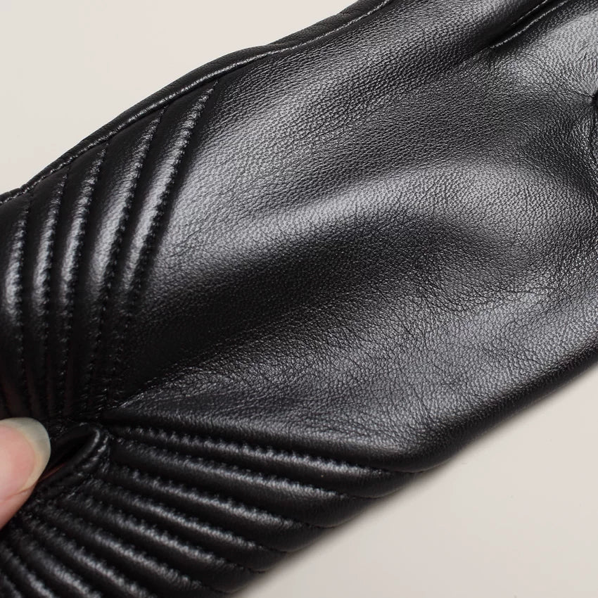 St. John's Snake Print Suede Velvet Warm Gloves