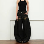 FLYOFF nìche premium sense reverse pocket scimitar JAPANESE RAW DENIM jeans