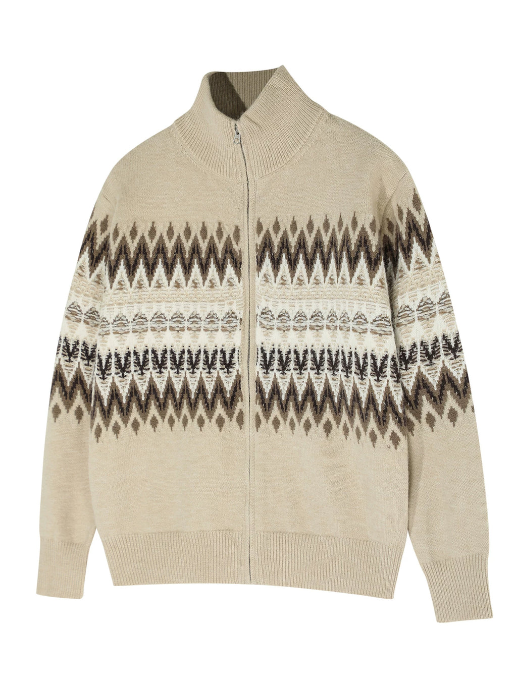 GRAYDREAMS Fair Isle Old Money Cardigan Sweater