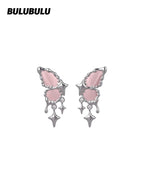 BULUBULU Mirror Butterfly Pink Earrings