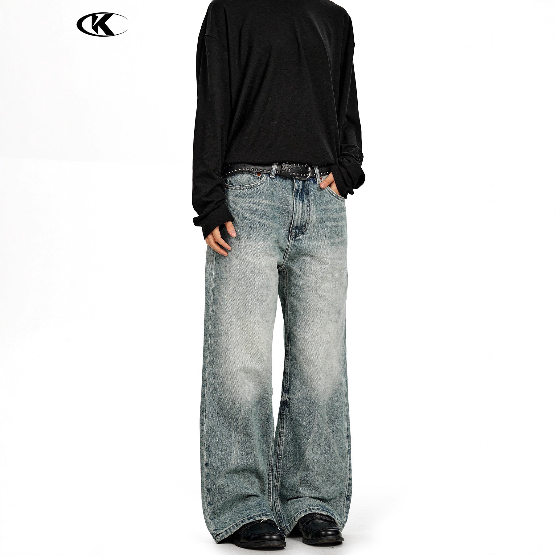 11KN Loose Wide Leg Casual Skinny Jeans