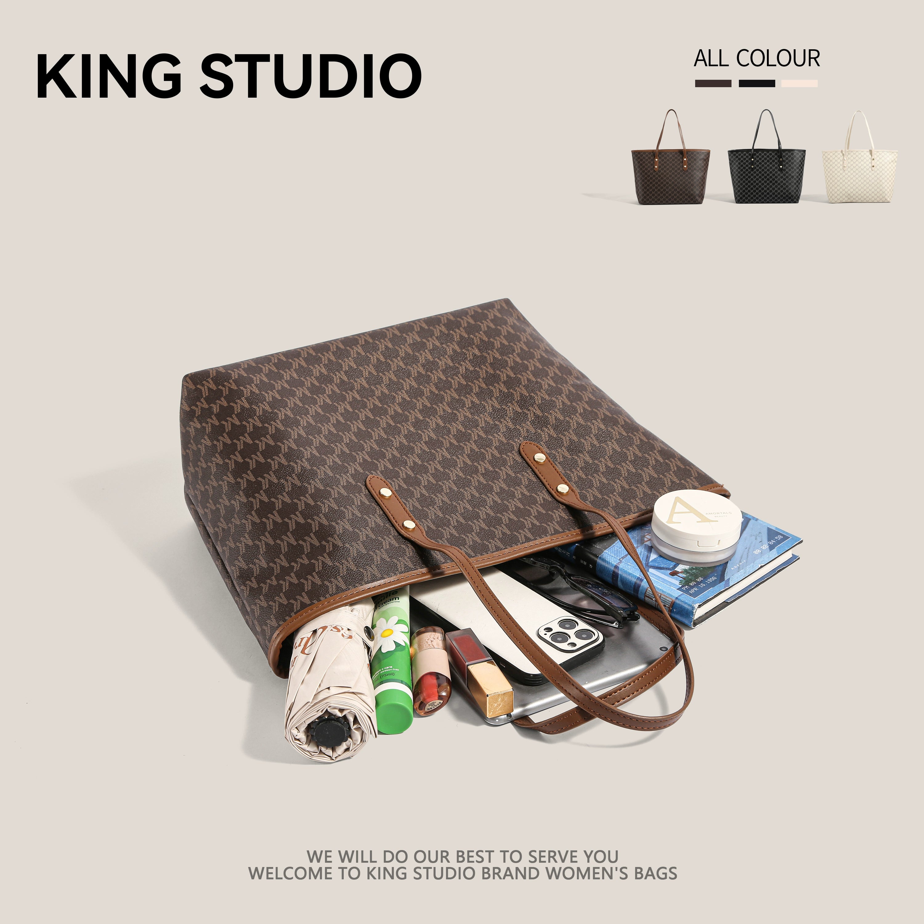 DrinKing High End Large Capacity Women’s Fashion Commuter Tote Bag