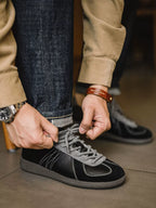 Madden Black Moral Low Top Heel Sneakers