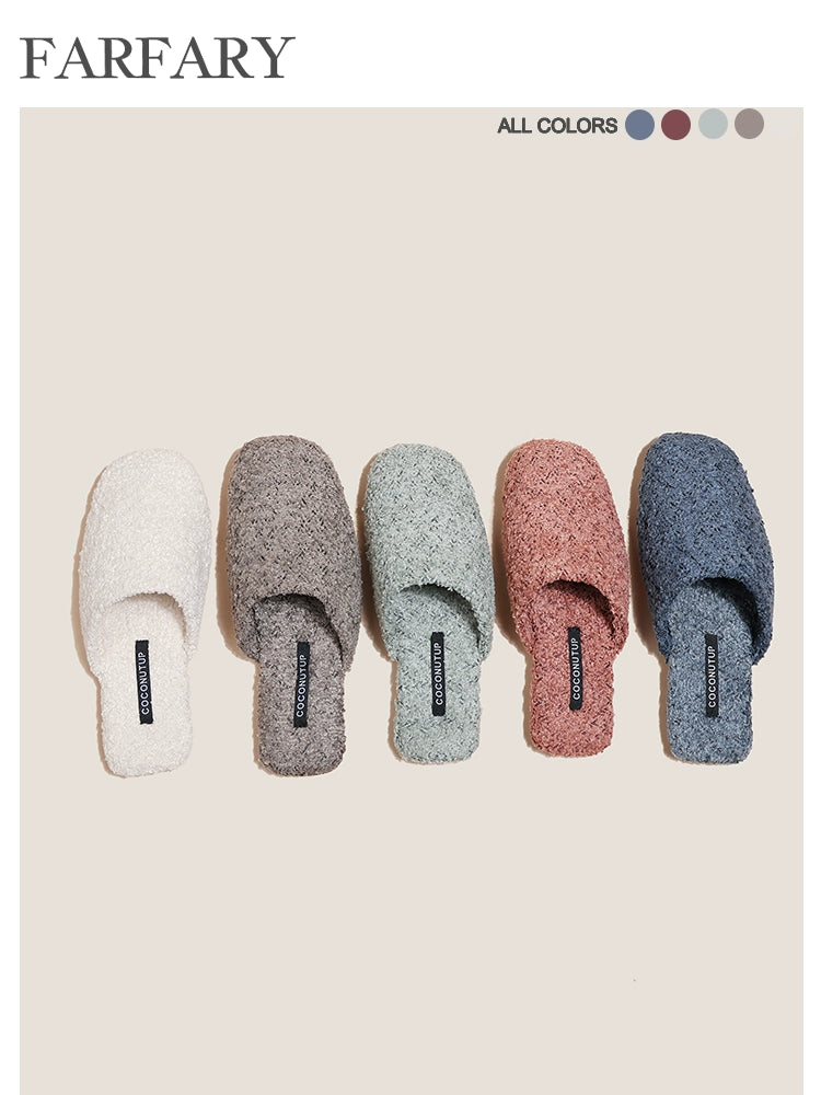 Farfary Retro Velvet Half Slippers