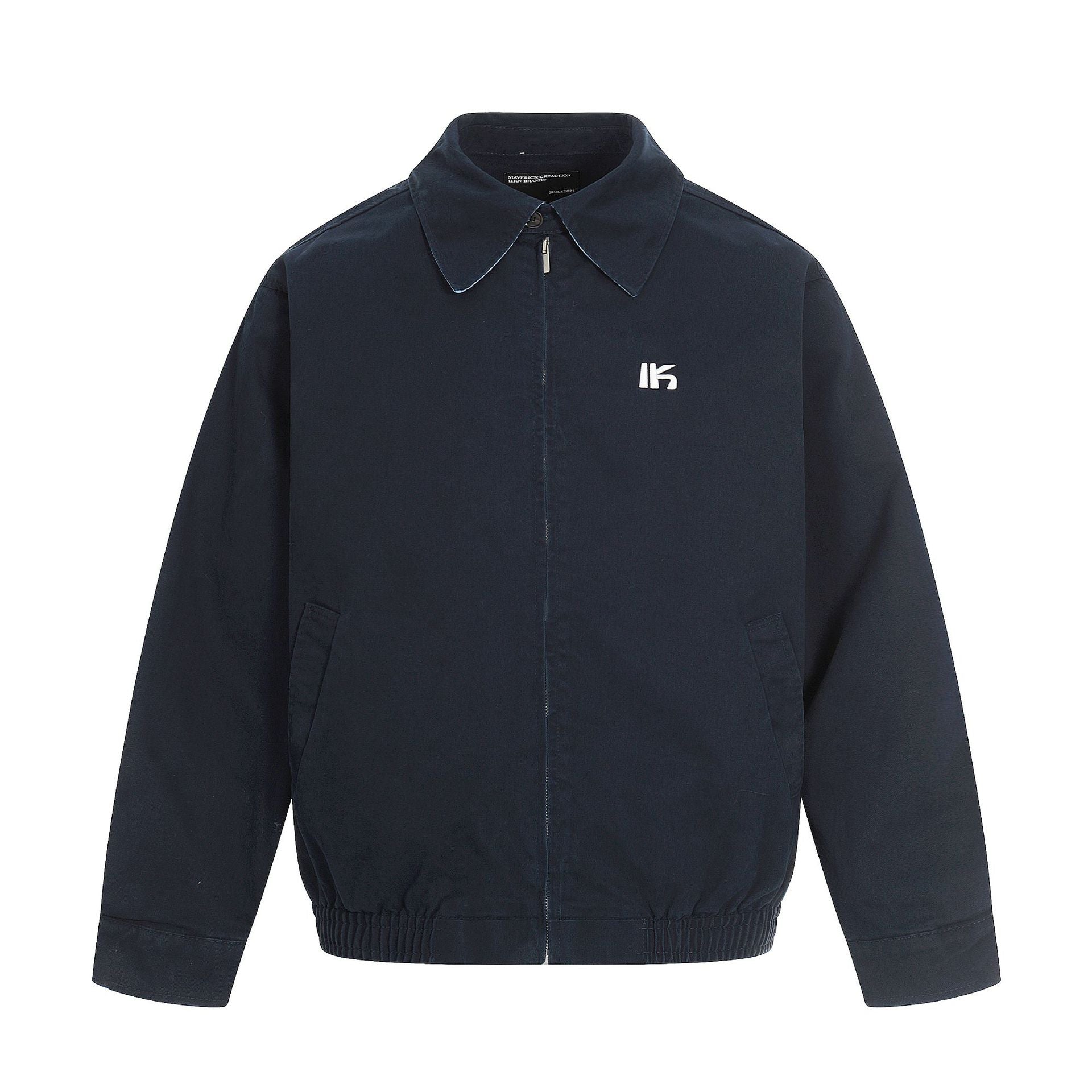 11KN Retro Sports Simple Slim Lapel Jacket