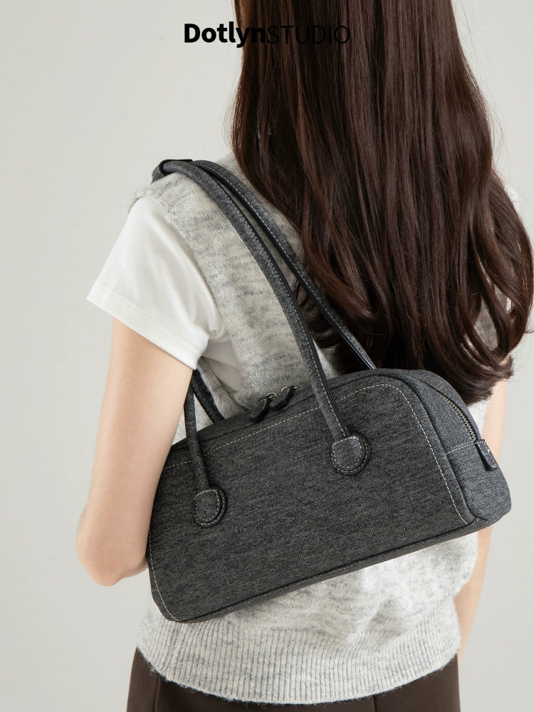 Dotlyn American Retro Rivet Shoulder Bag