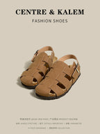 CENTREKALEM Genuine Leather Birkenstock Thick-Soled Beach Shoes