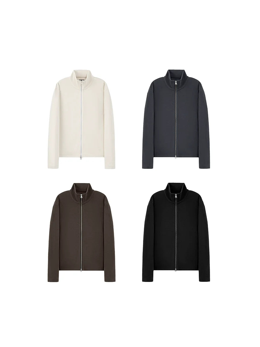 PLUS NO LOGO Casual Jacquard Striped Sweater Jacket