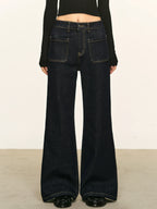 Anna Aneae Mid-rise Straight Jeans